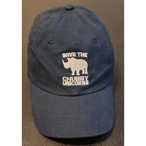 Save The Chubby Unicorns Hat San Diego Zoo Safari Navy Blue Cap Youth Women's Sm